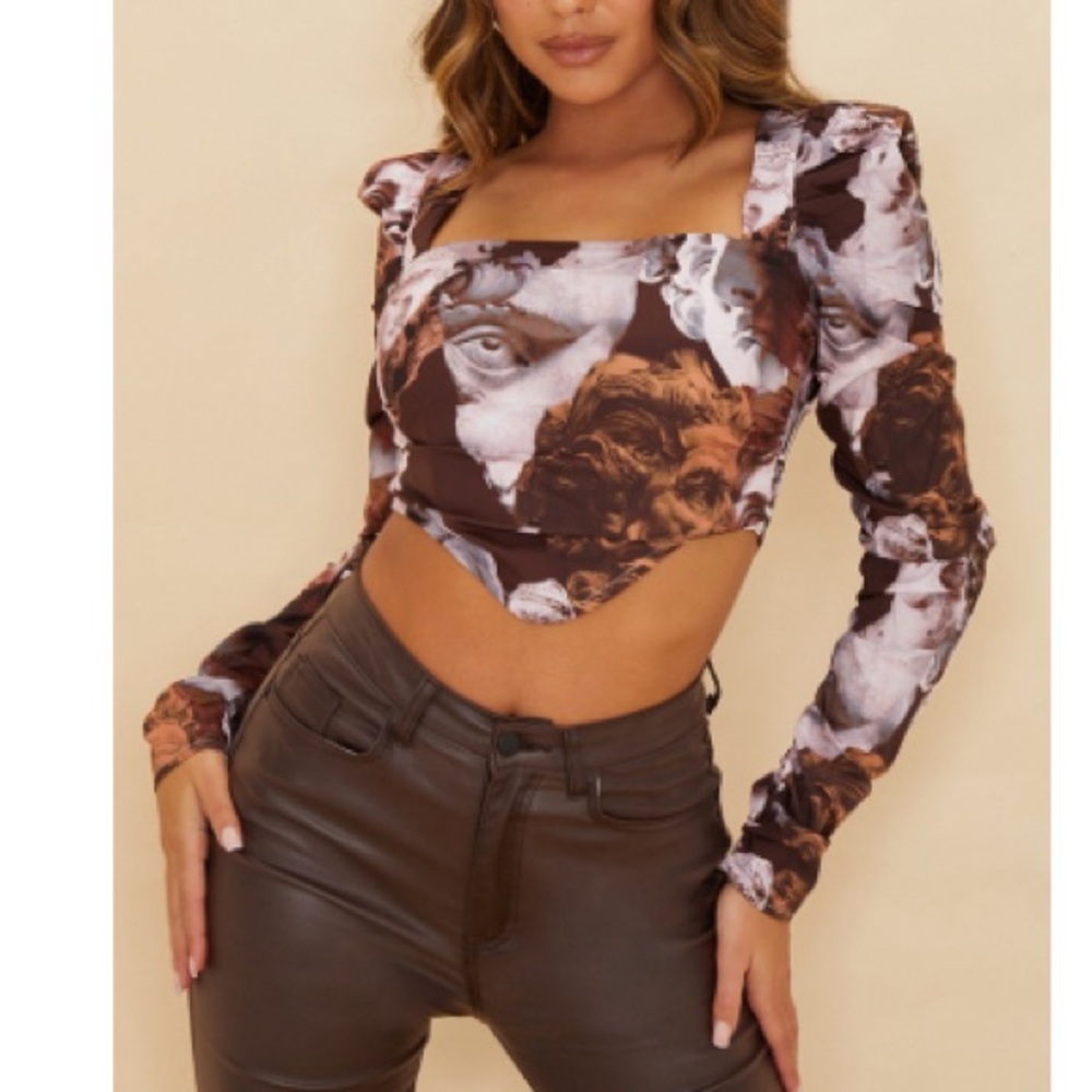New with tags Pretty Little thing long sleeve corset